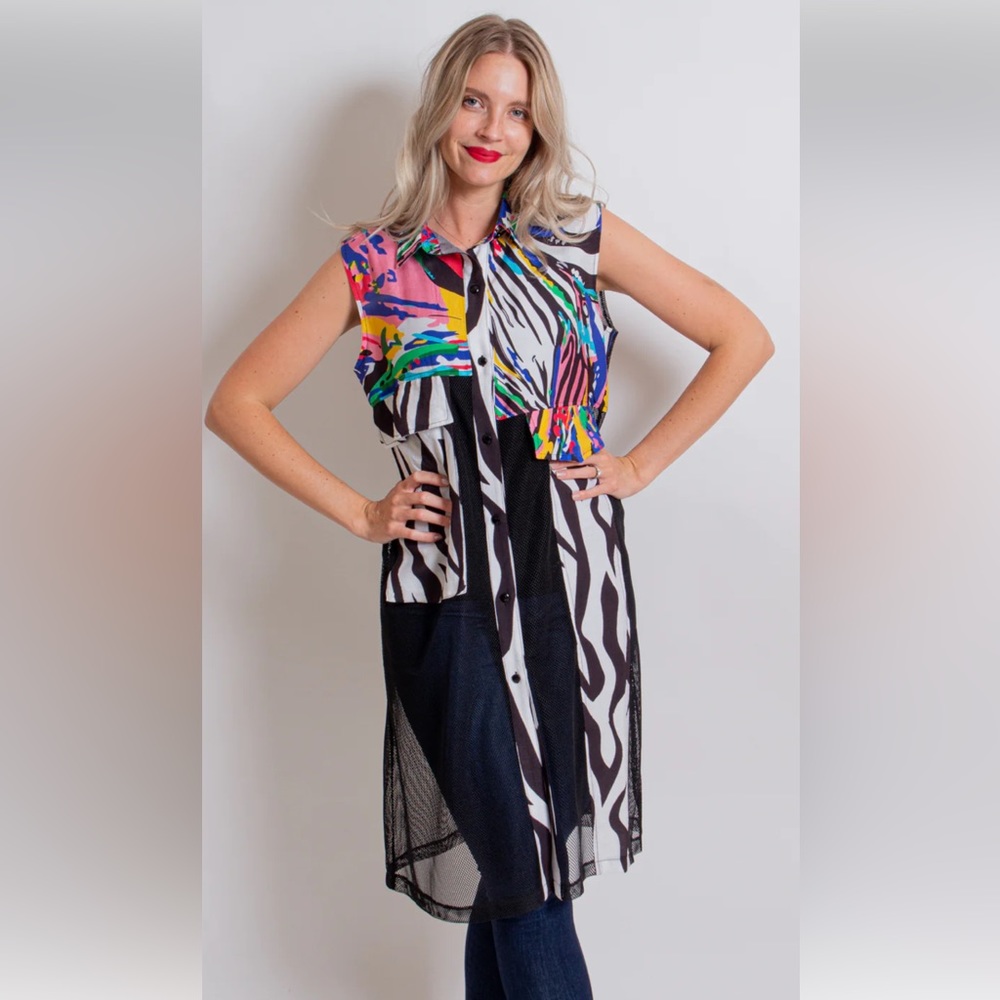 COLOR EXPLOSION VEST NWOT by BEREK NWOT